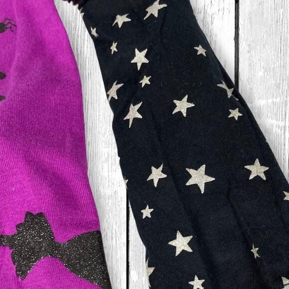 Carter’s Halloween Witch Cat Shirt 5T NWOT Sparkle Layered Purple Top - Picture 5 of 9